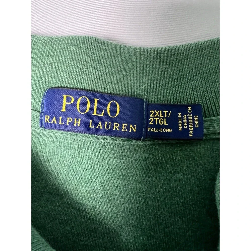 Polo Ralph Lauren Polo Shirt Men’s XXLT Green Short Sleeve Big & Tall Y2K